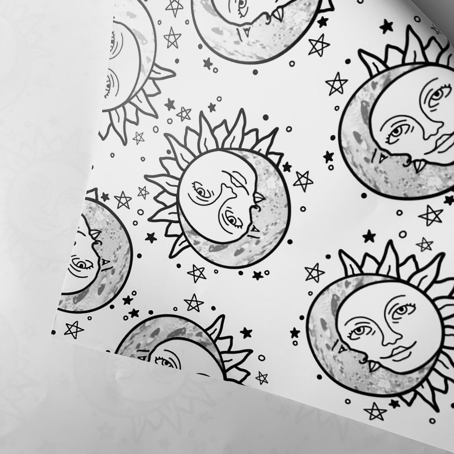 Sun/Moon Wrapping Paper Sheet