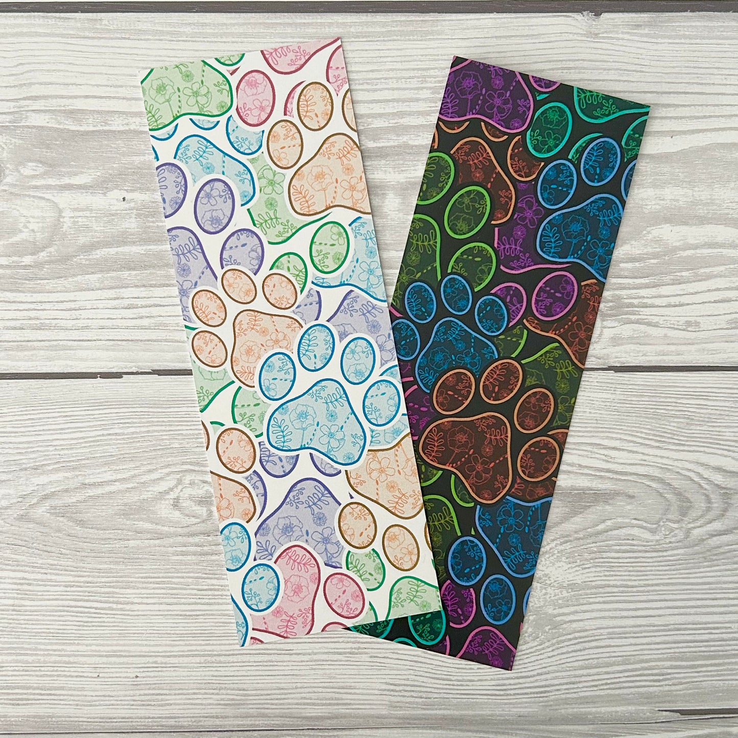 Double Sided Paw Bookmark