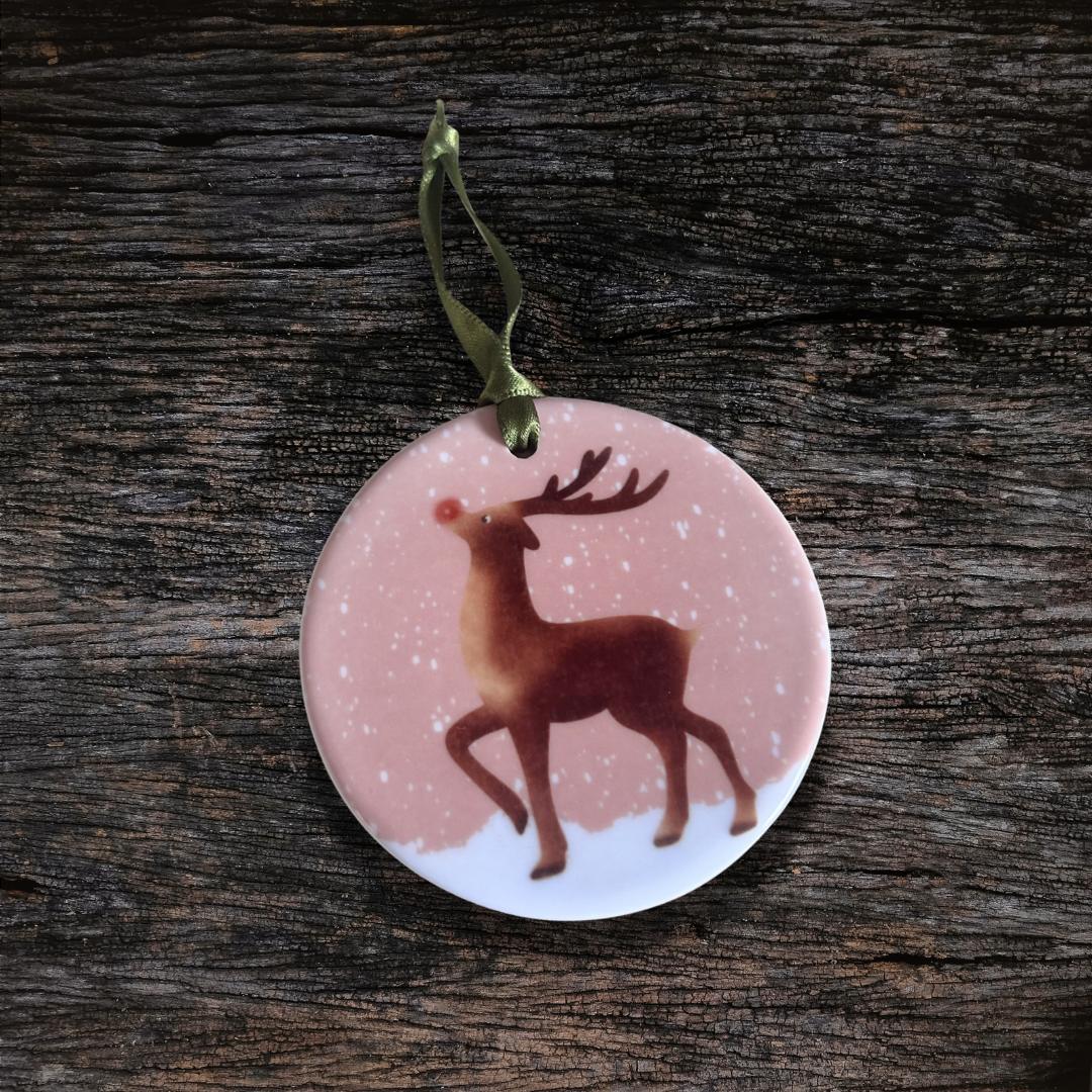 Deer Ceramic Christmas Decoration