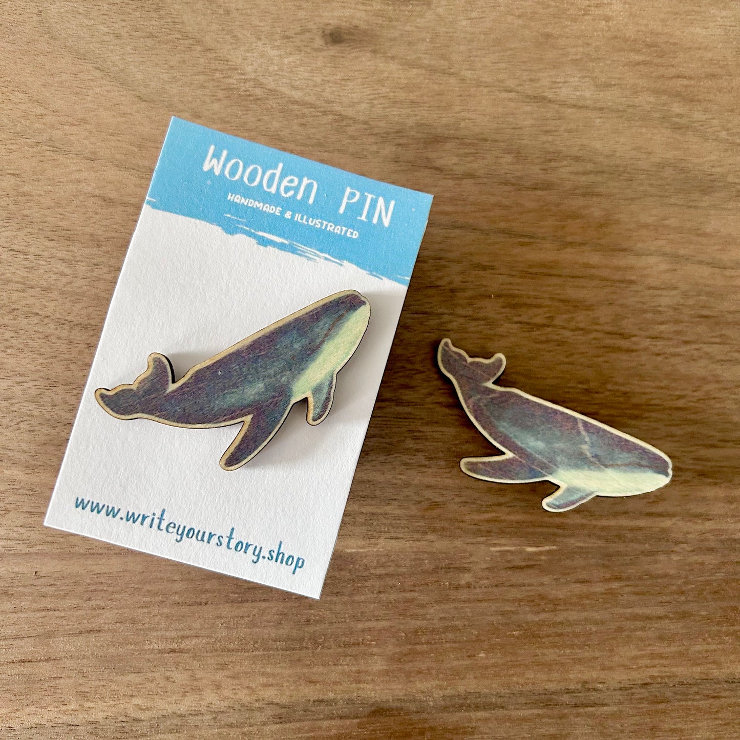 Whale Wooden Pin