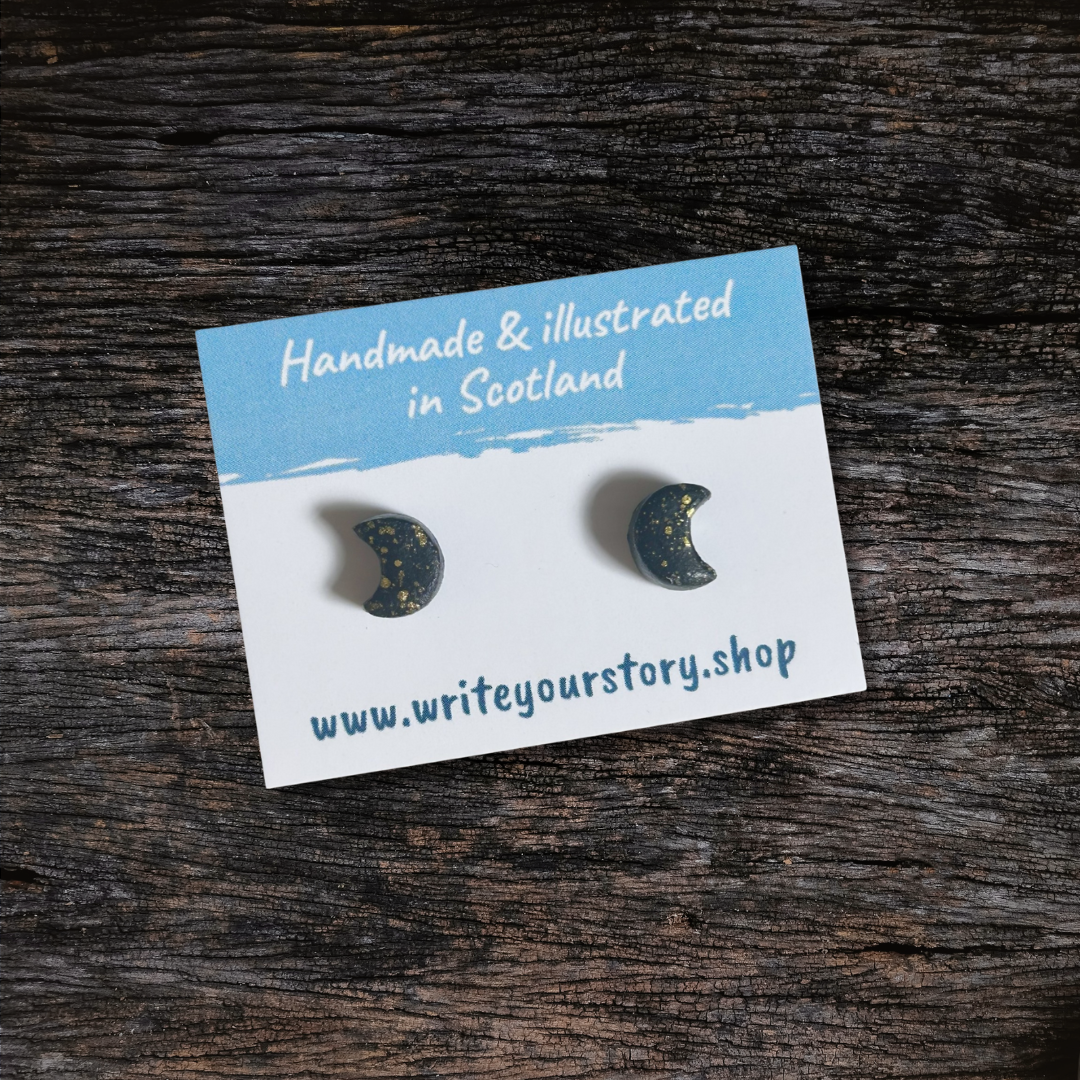Moon Earring Studs