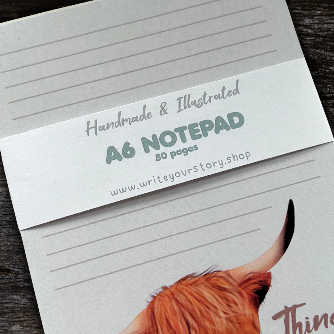 Highland Coo A6 Notepad