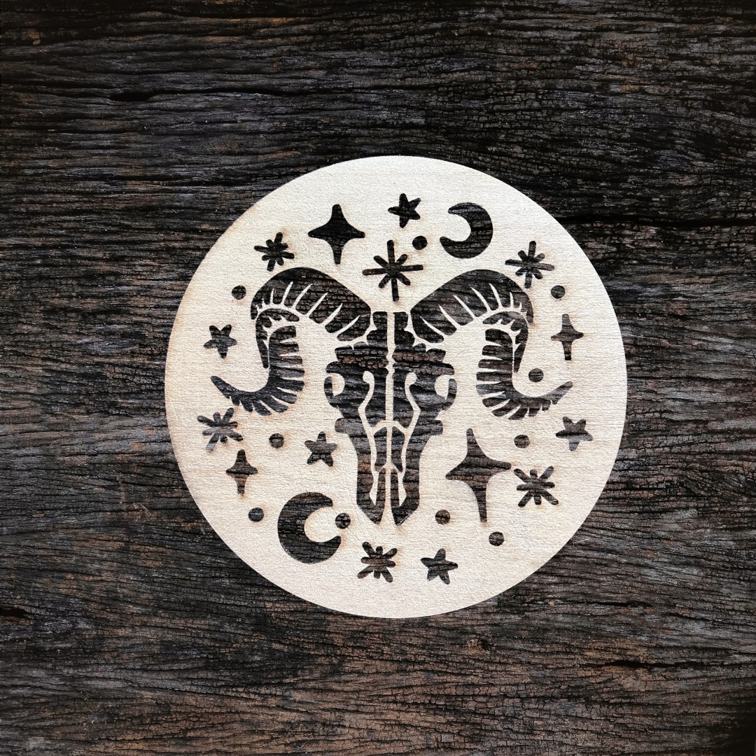 Skull Wooden Coaster