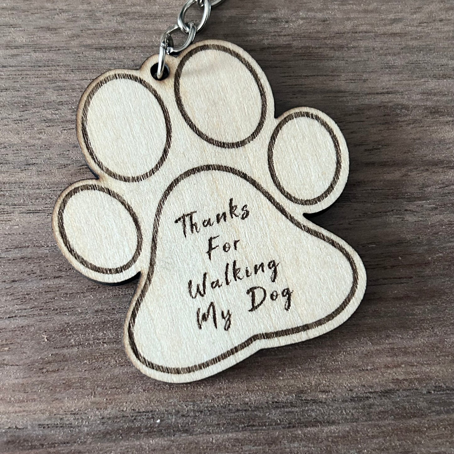 Thanks For Walking My Dog Keychain