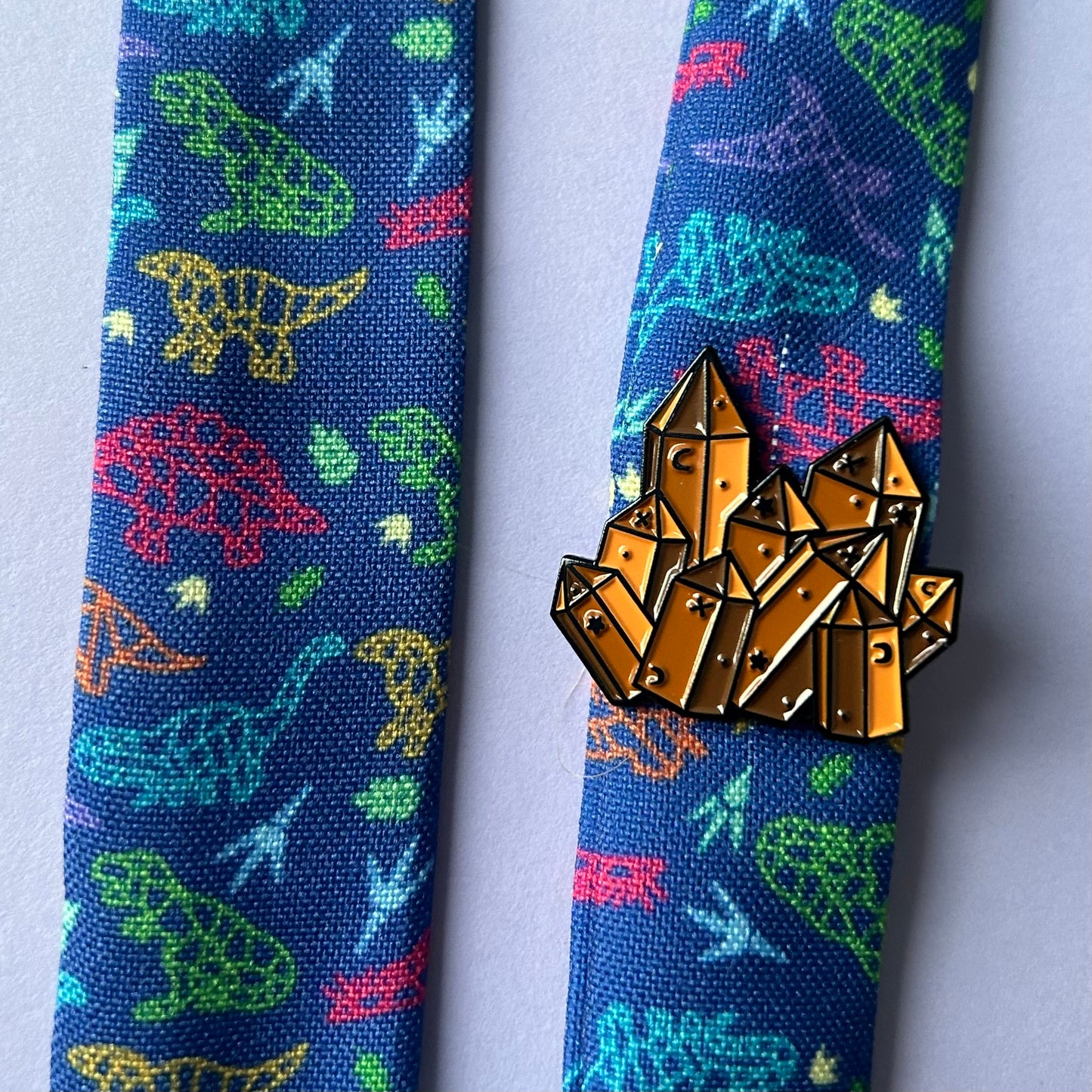 Jasper Crystal Enamel Pin