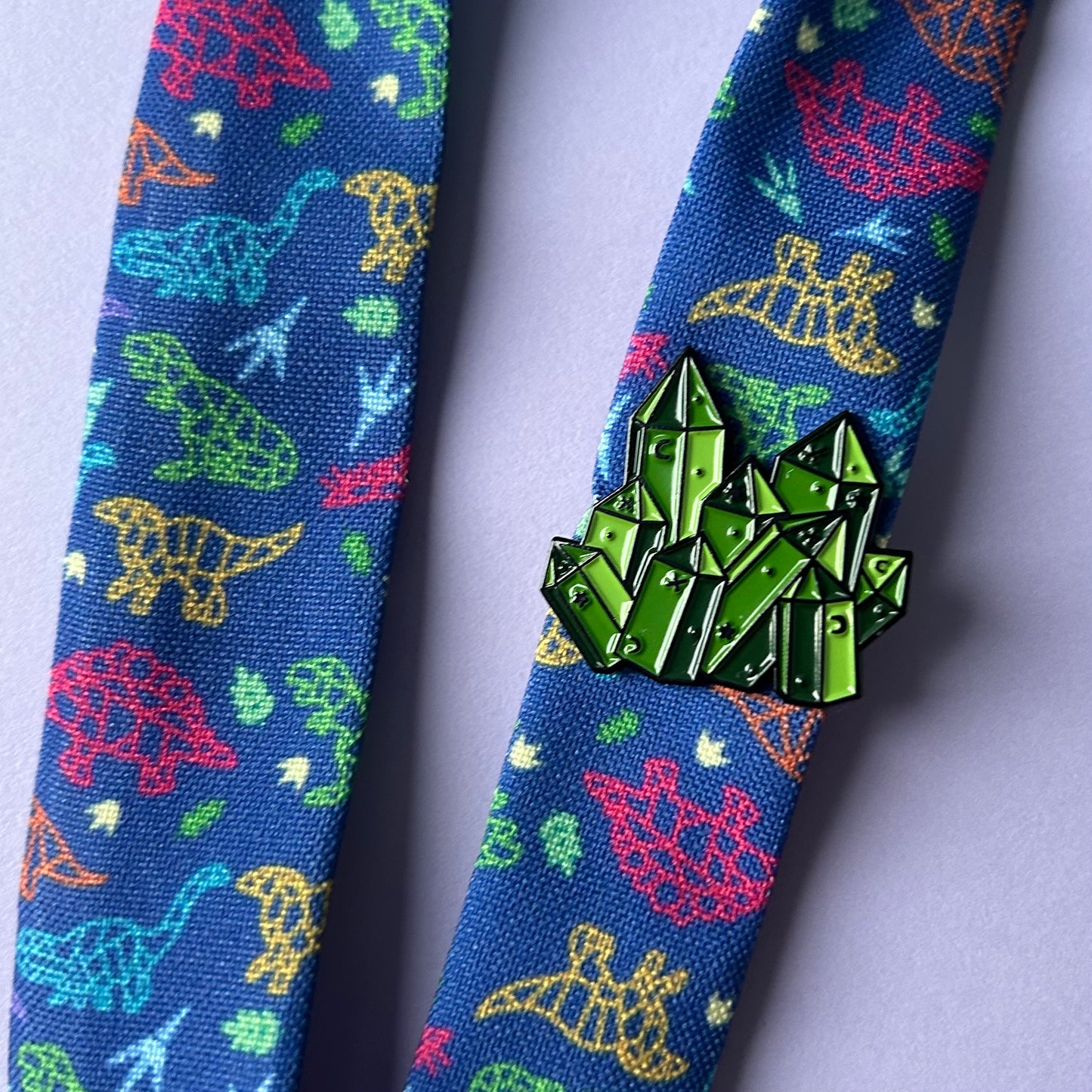 Emerald Crystal Enamel Pin