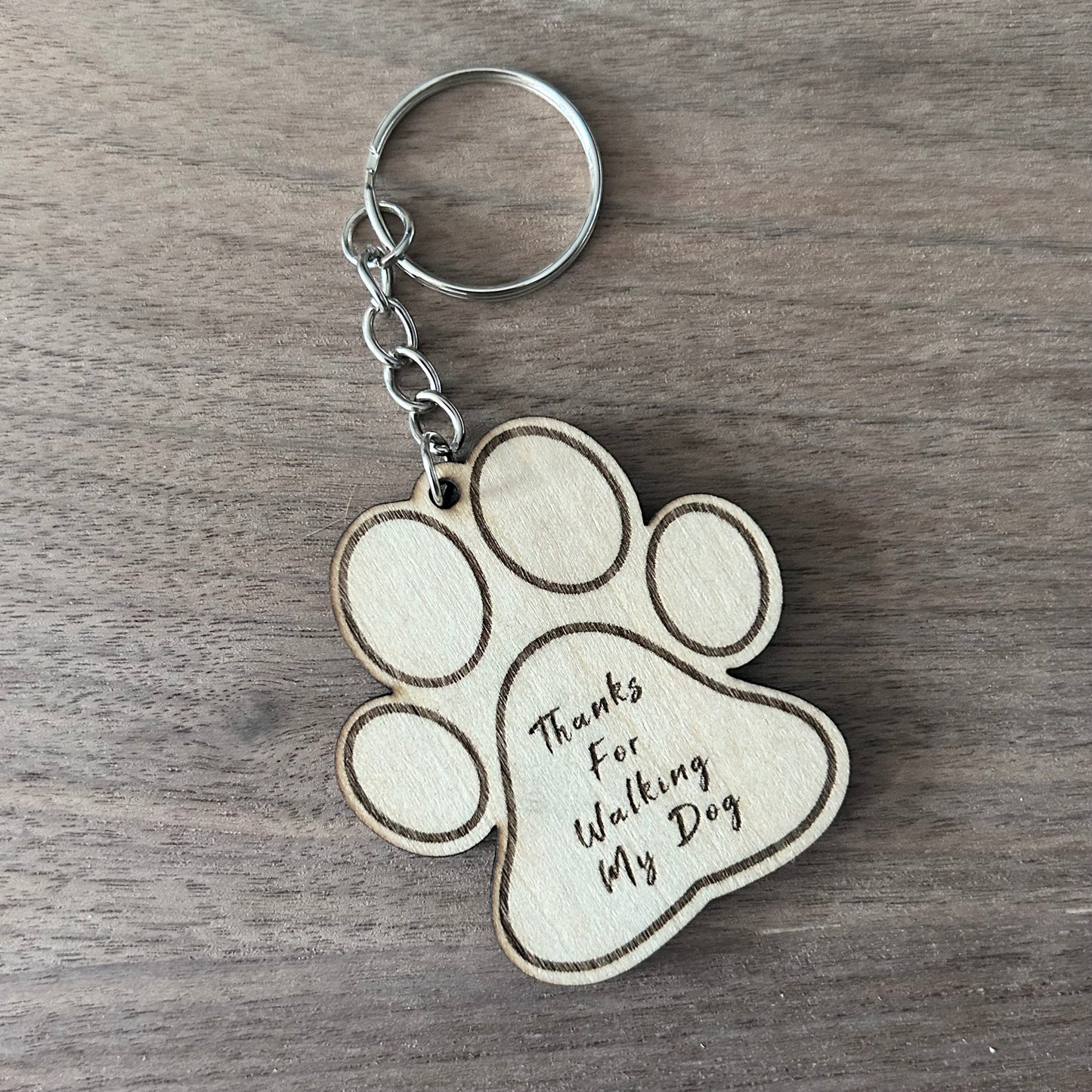 Thanks For Walking My Dog Keychain