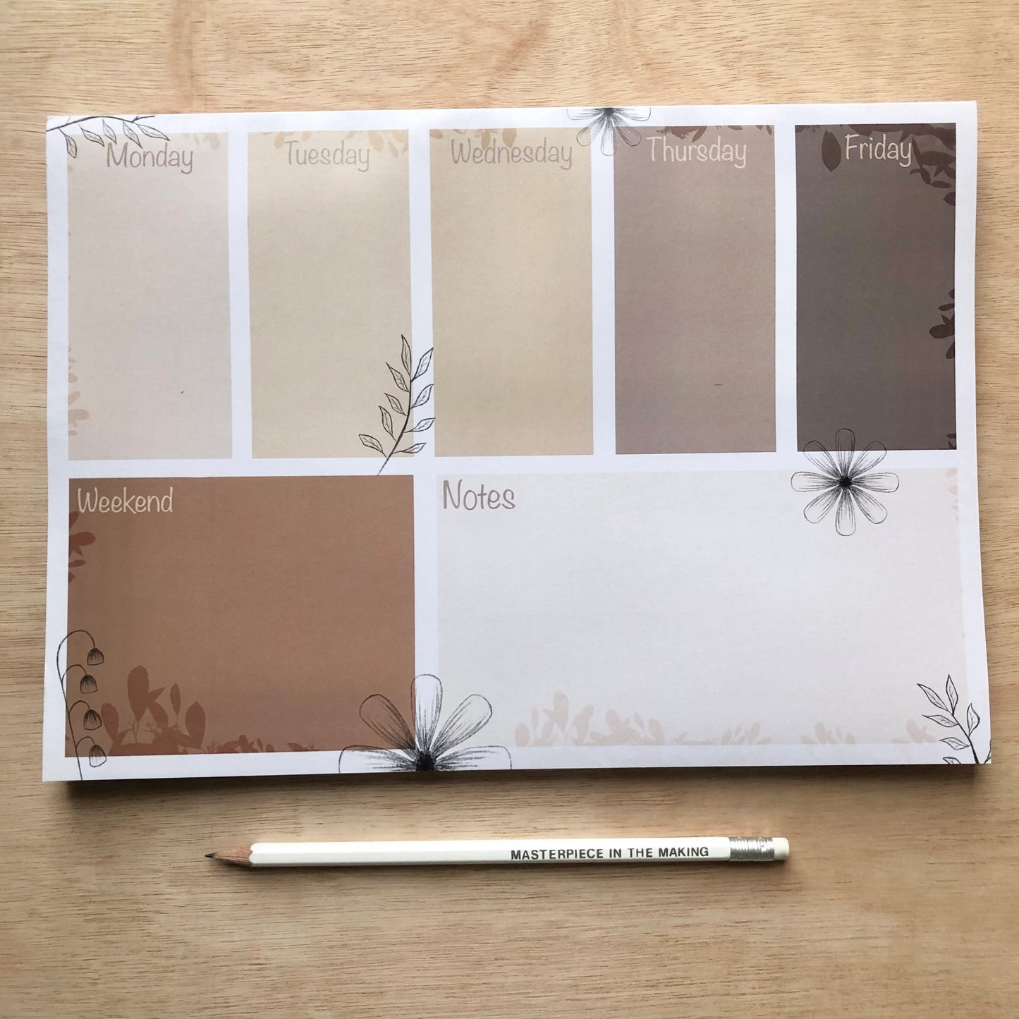 A4 Weekly Planner Notepad