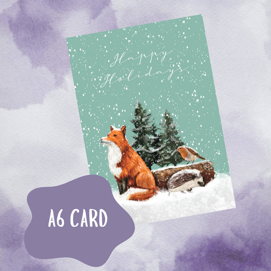 Winter Fox Christmas Card