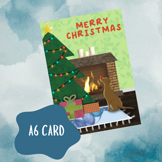 Cosy Fireplace Christmas Card