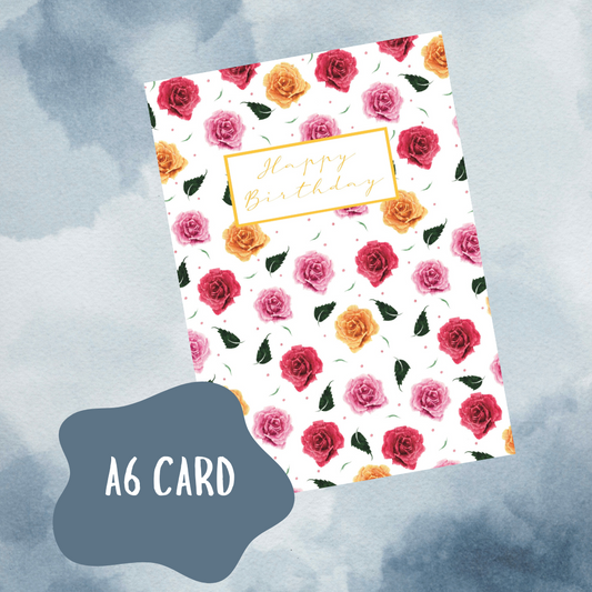 Roses Birthday Card