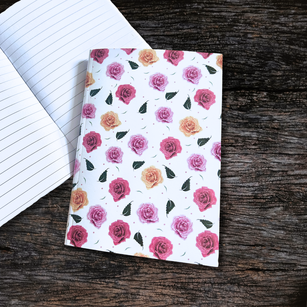 A6 Roses Notebook