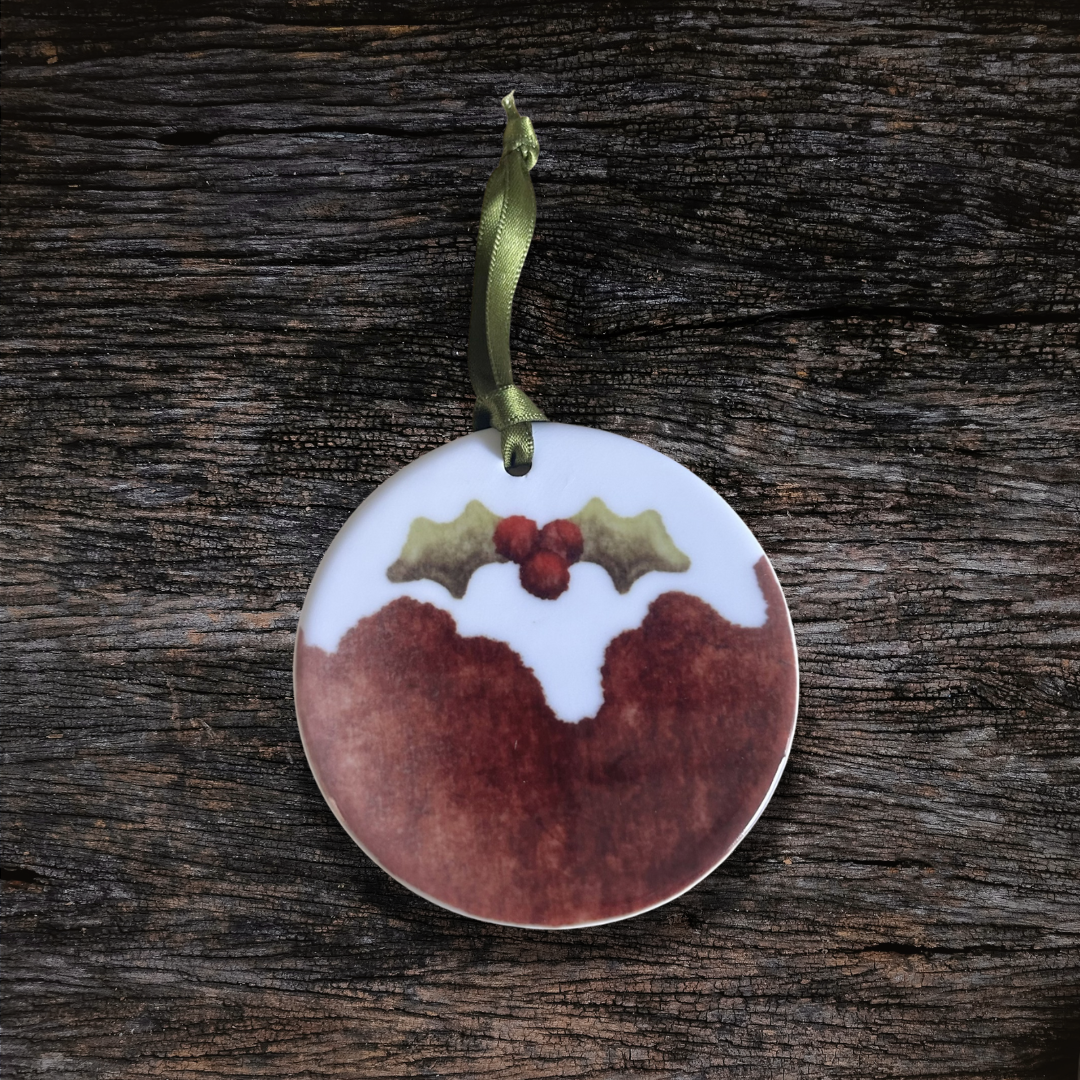 Pudding Ceramic Christmas Decoration