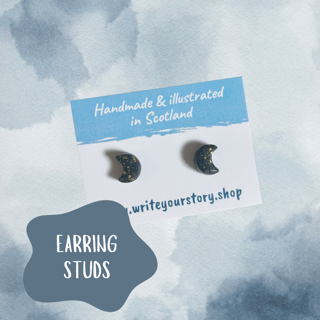 Moon Earring Studs