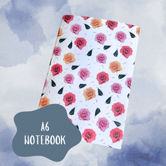 A6 Roses Notebook