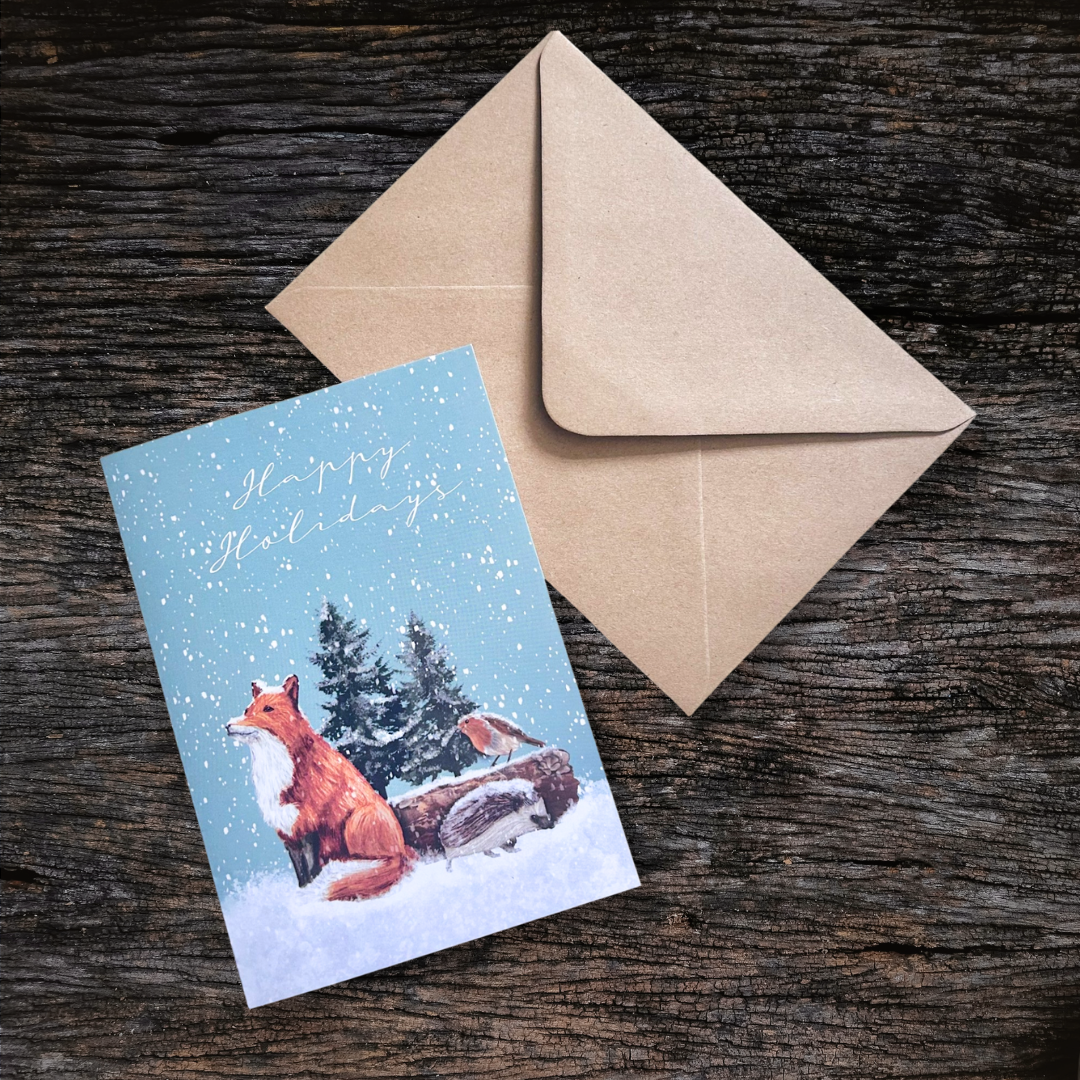 Winter Fox Christmas Card