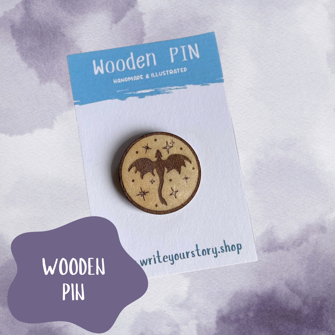 Wooden Dragon Pin