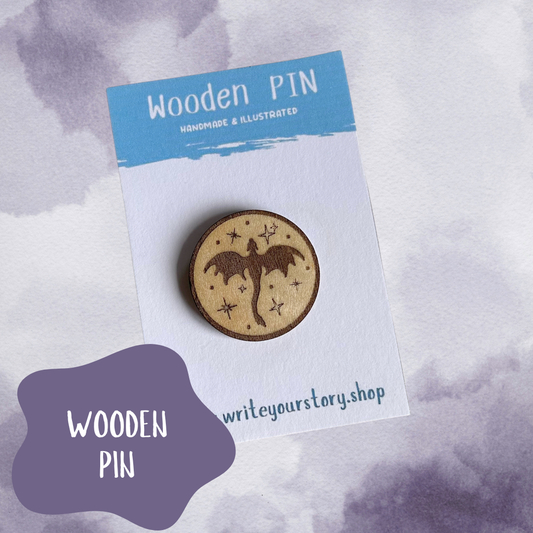 Wooden Dragon Pin