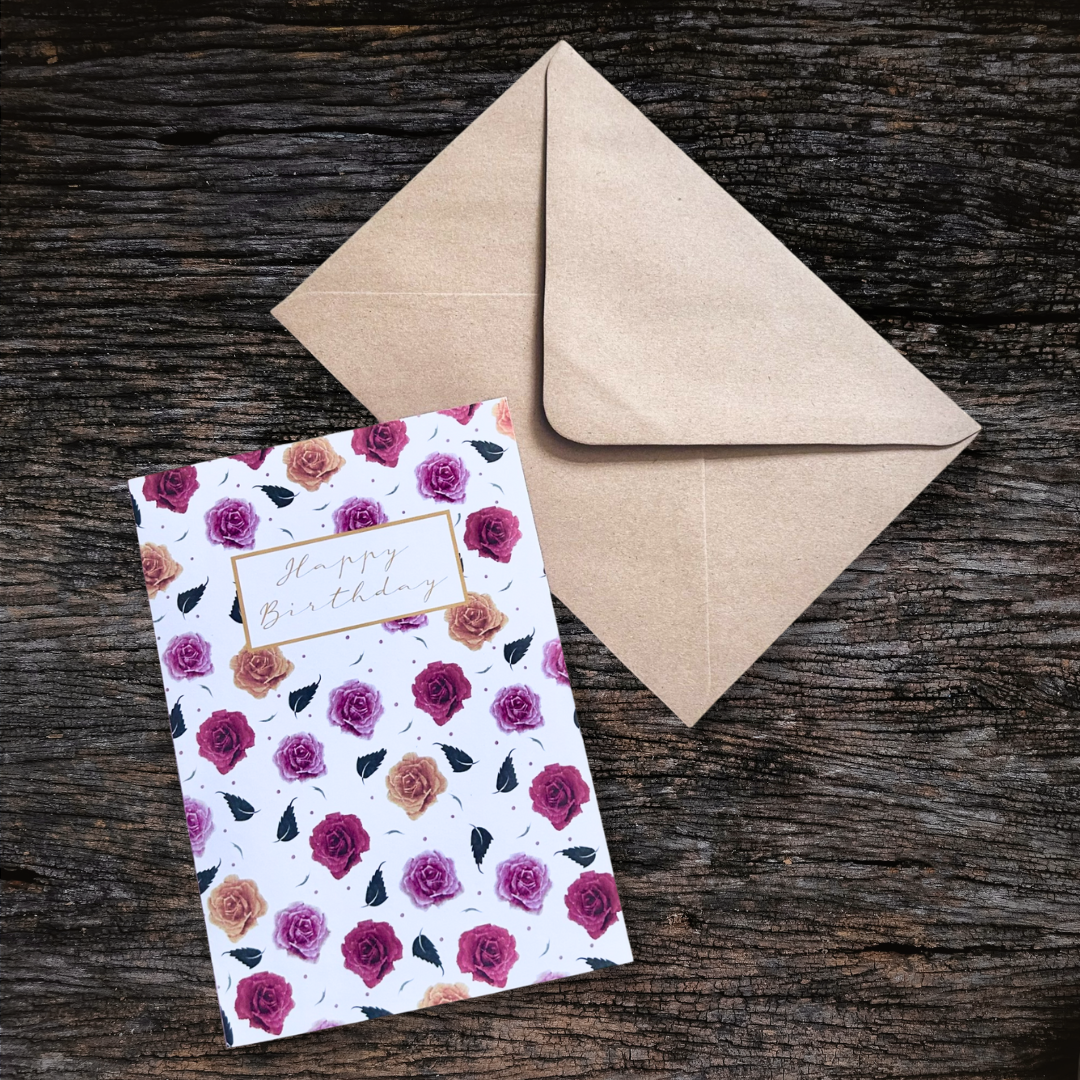 Roses Birthday Card