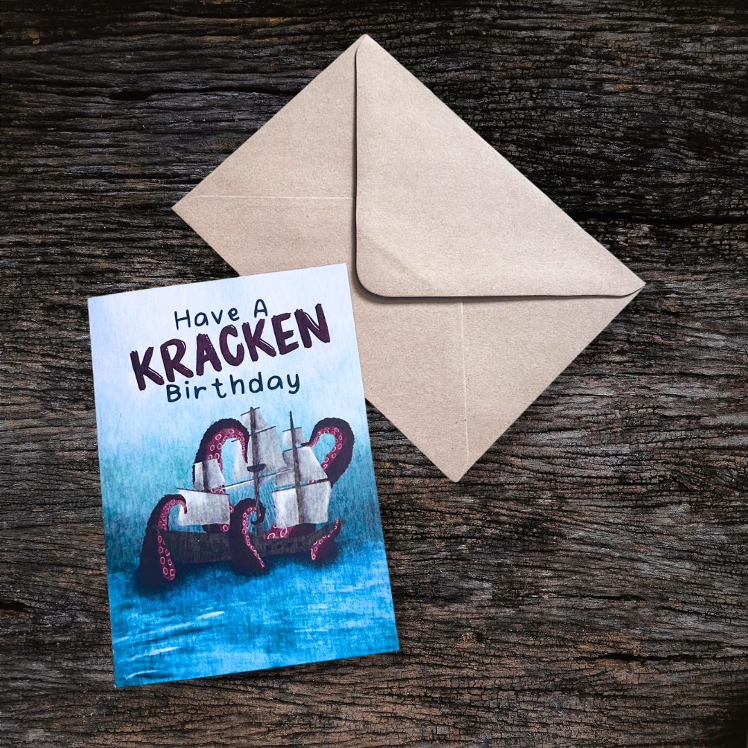 Kracken Birthday Card