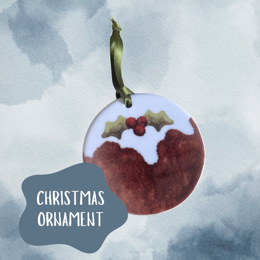 Pudding Ceramic Christmas Decoration