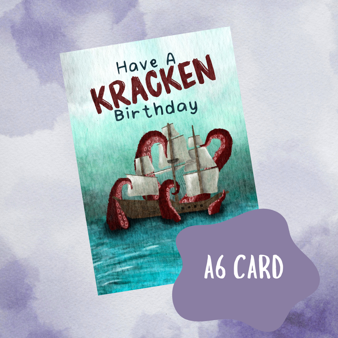 Kracken Birthday Card