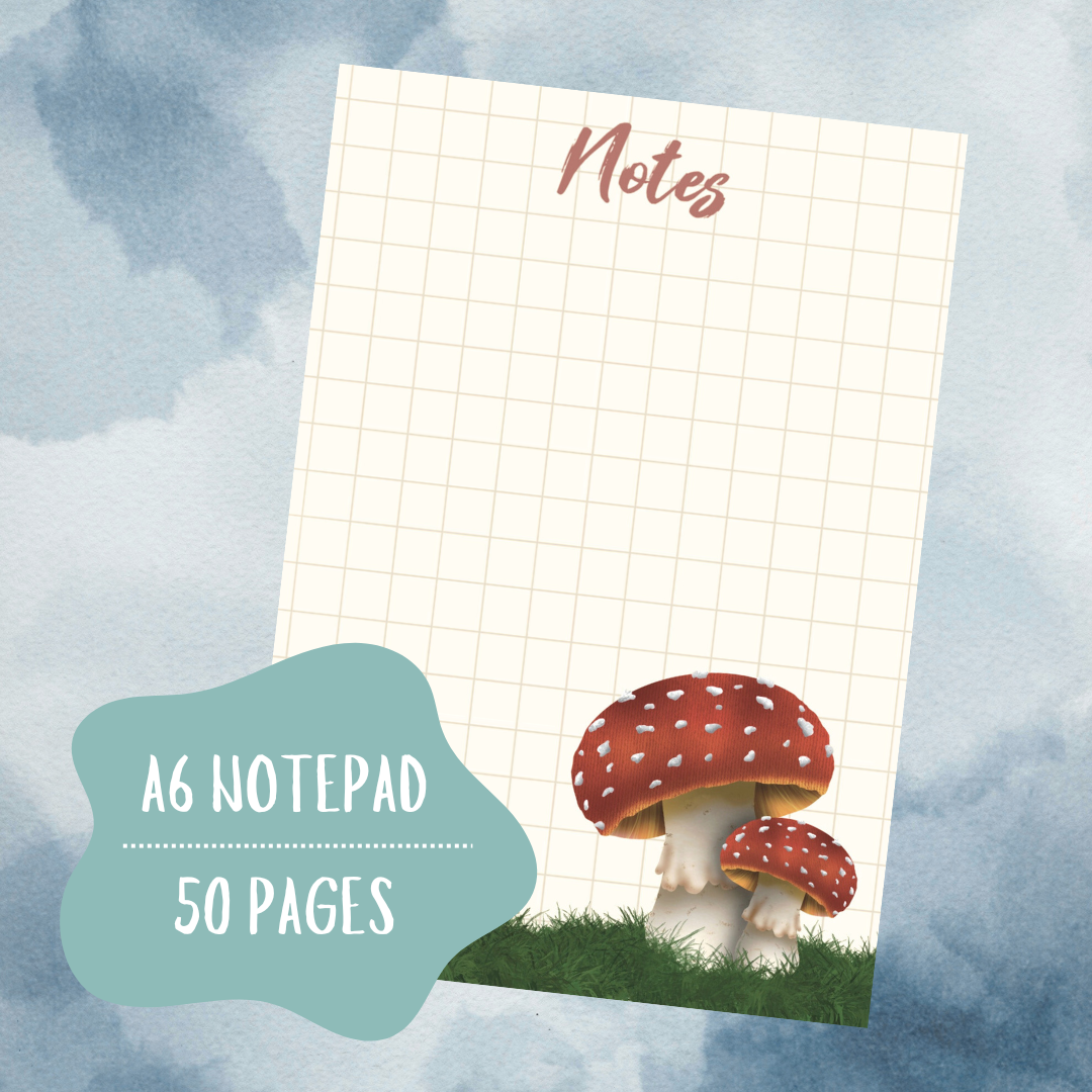 Mushroom A6 Notepad